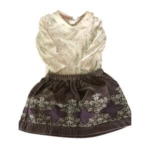 Peek Purple Skirt Mini Boden White Star Onesie Outfit 12-18